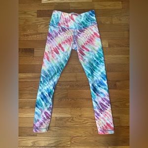 Athleta XS 7/8 tie dye watercolor leggings